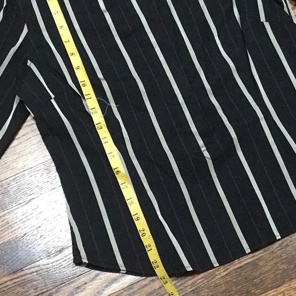 Dynamite Black/Cream striped Blouse - Picture 7 of 8